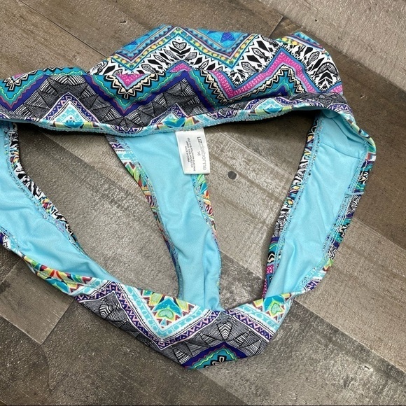 Liz Claiborne Multicolored Modern Triable Print Bikini Bottom size 16 - Picture 5 of 8